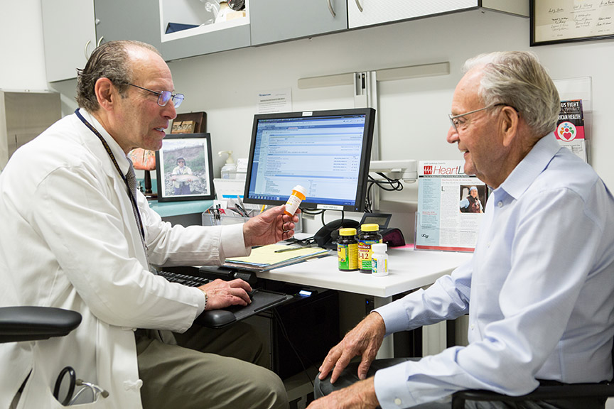 Dr Grossman with patient 